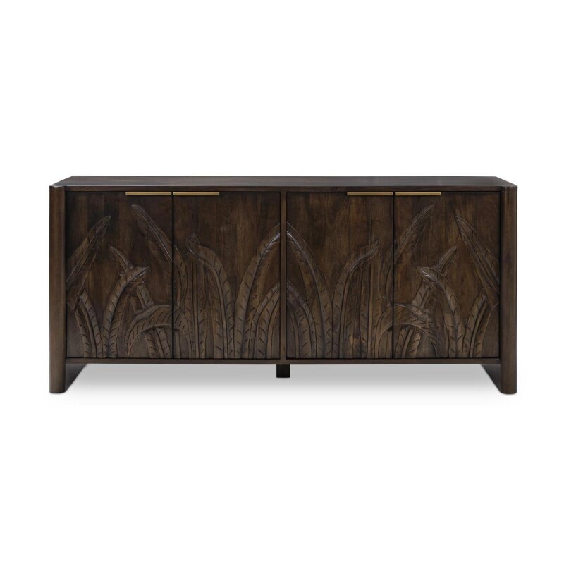 Ledro Solid Wood 4dr Cabinet – Dark Brown Dining Storage Brown 6 Ledro Solid Wood 4dr Cabinet – Dark Brown Dining Storage Brown 6