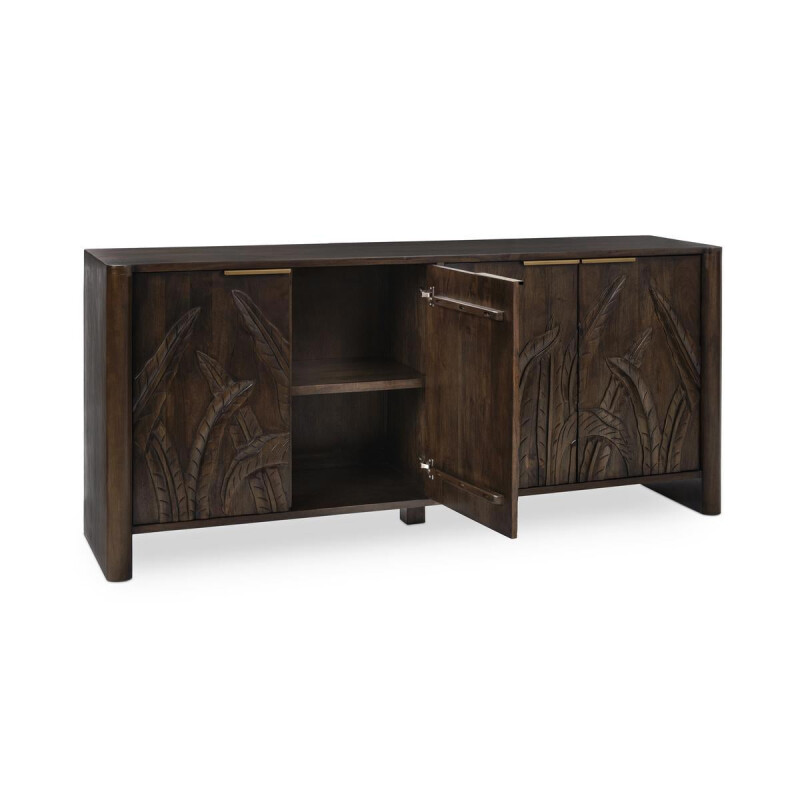 Ledro Solid Wood 4dr Cabinet – Dark Brown Dining Storage Brown 9 Ledro Solid Wood 4dr Cabinet – Dark Brown Dining Storage Brown 9