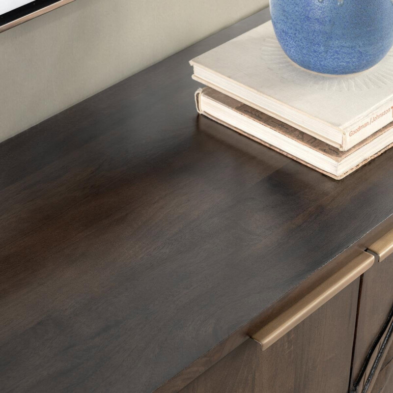 Ledro Solid Wood 4dr Cabinet – Dark Brown Dining Storage Brown 13 Ledro Solid Wood 4dr Cabinet – Dark Brown Dining Storage Brown 13