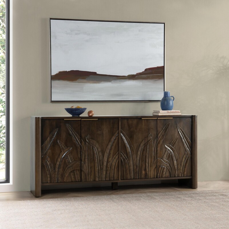 Ledro Solid Wood 4dr Cabinet – Dark Brown Dining Storage Brown 14 Ledro Solid Wood 4dr Cabinet – Dark Brown Dining Storage Brown 14