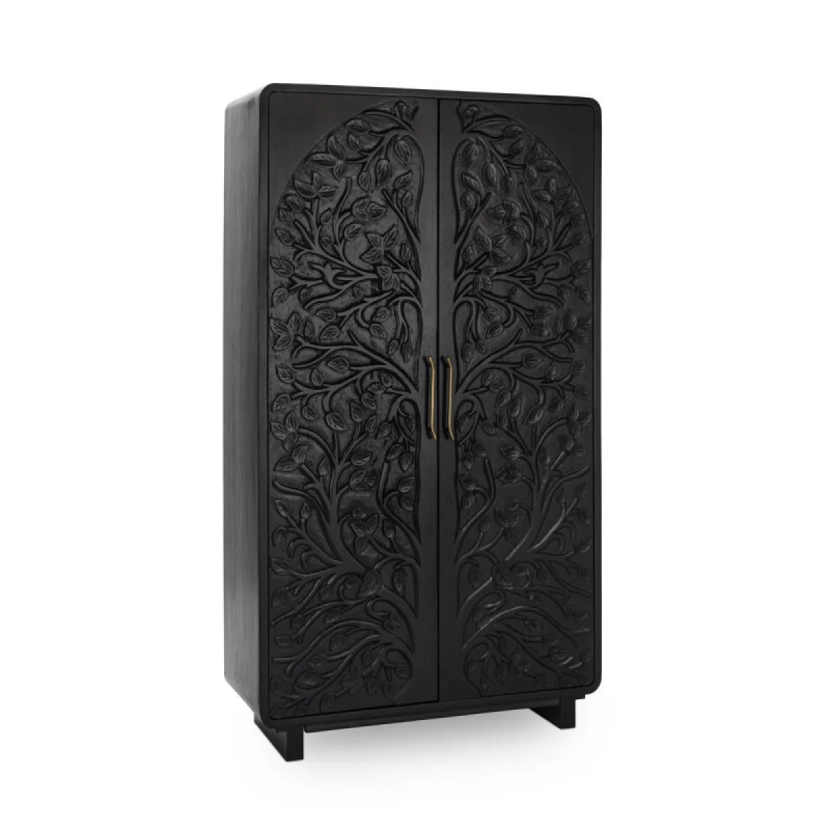 Albero Solid Wood Tall Cabinet – Black Accent Furniture Accent Furniture 4