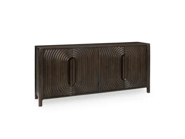 Shira Solid Wood 4dr Buffet Dining Storage Brown 26