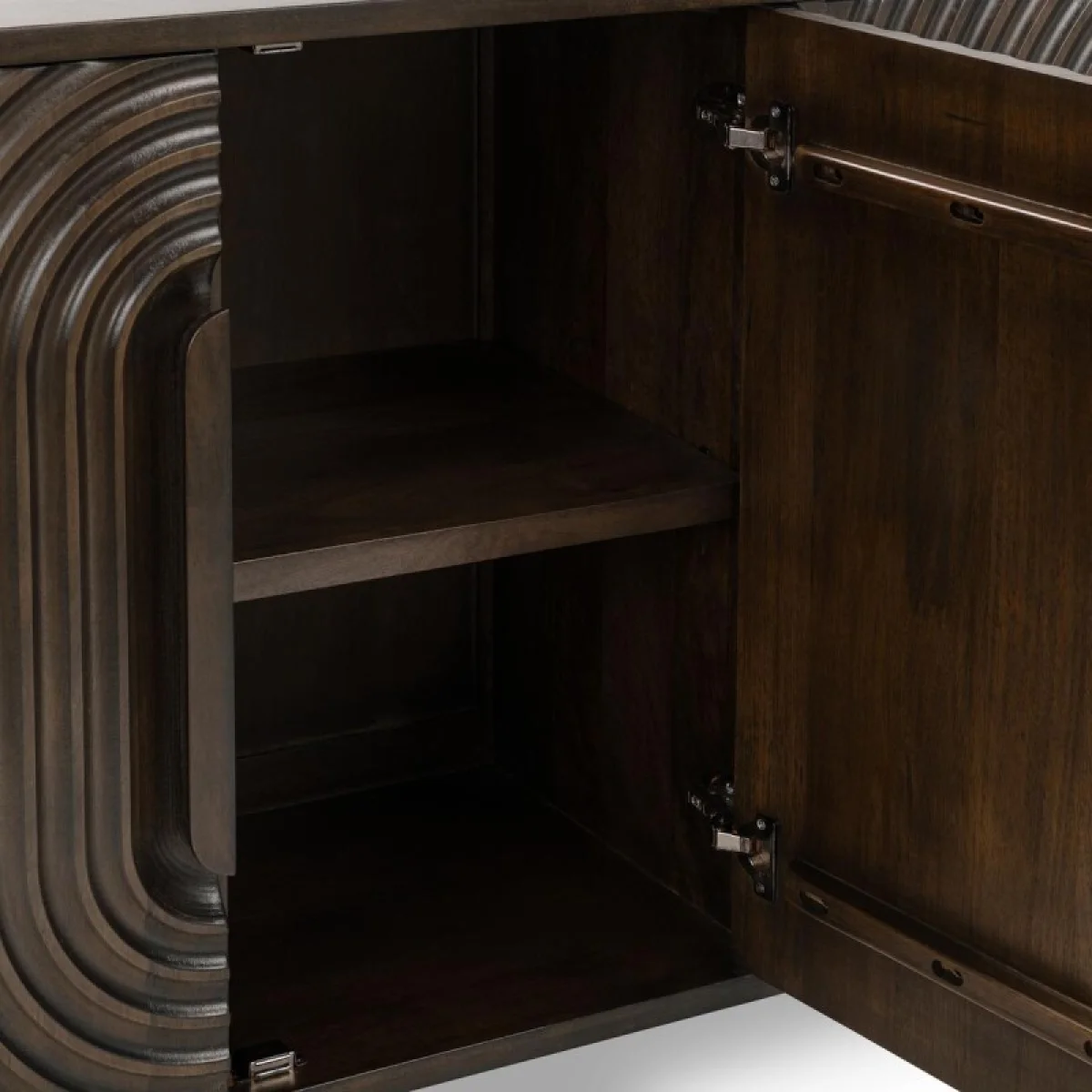 Colson Solid Wood 4dr Cabinet Dining Storage Brown 11