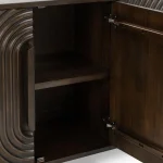 Colson Solid Wood 4dr Cabinet Dining Storage Brown 22