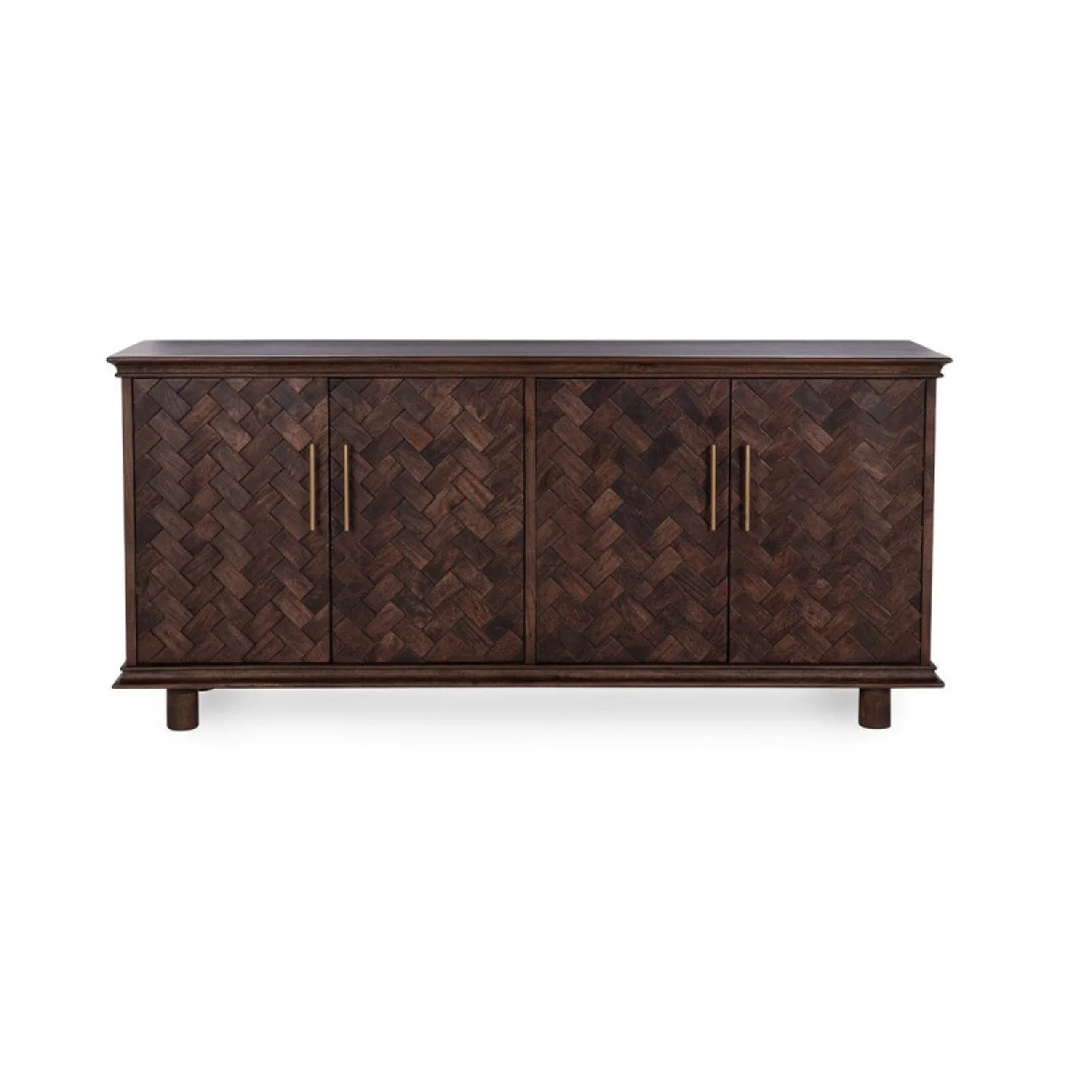 Shira Solid Wood 4dr Buffet Dining Storage Brown 6