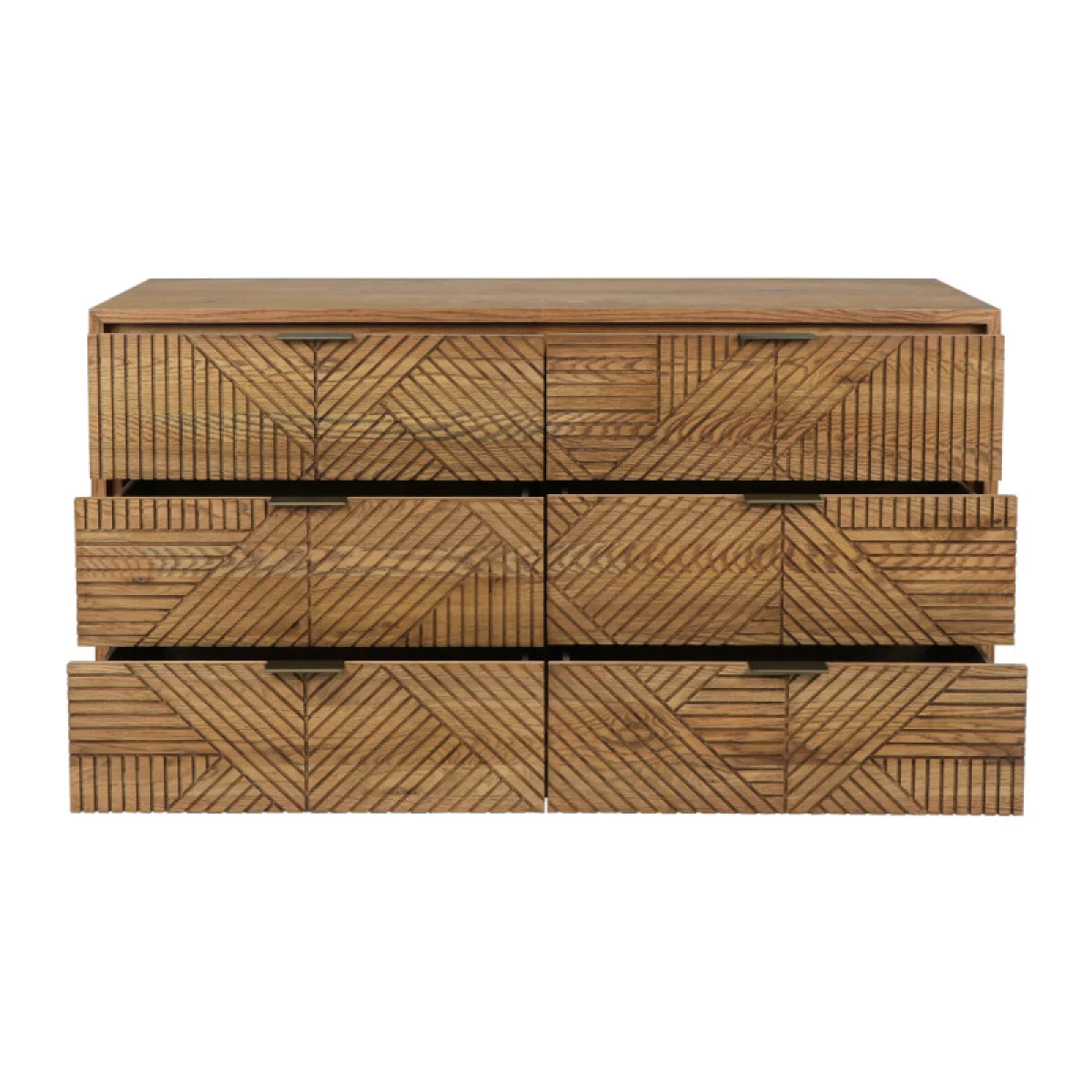 Santa Clara Solid Wood 6dwr Dresser – Caramel Brown Dressers Brown 11