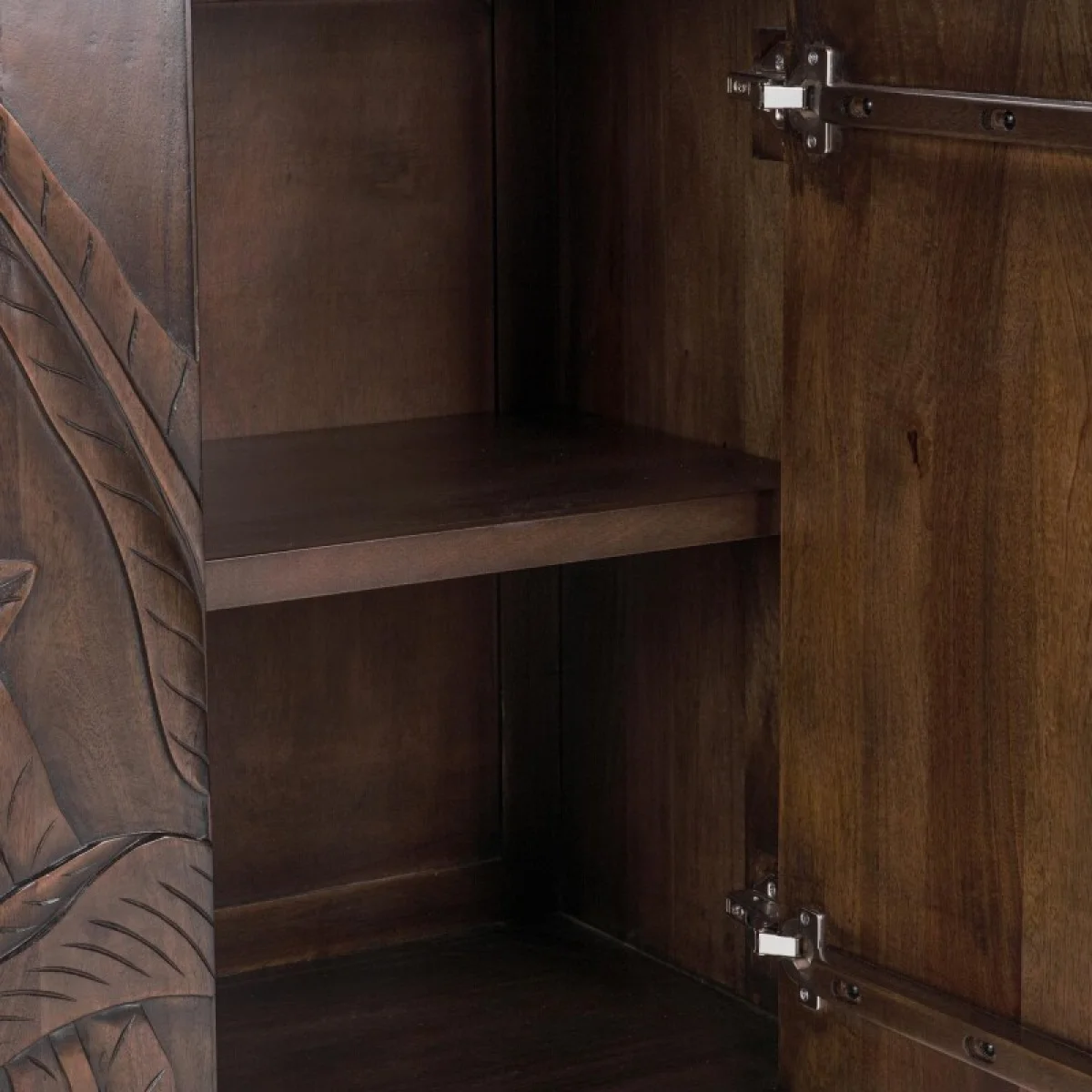 Ledro Solid Wood 2dr Cabinet Dining Storage Brown 11