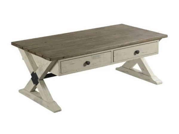 Reclamation Place Trestle Rectangular Cocktail Cocktail & Coffee Tables Cocktail & Coffee Tables
