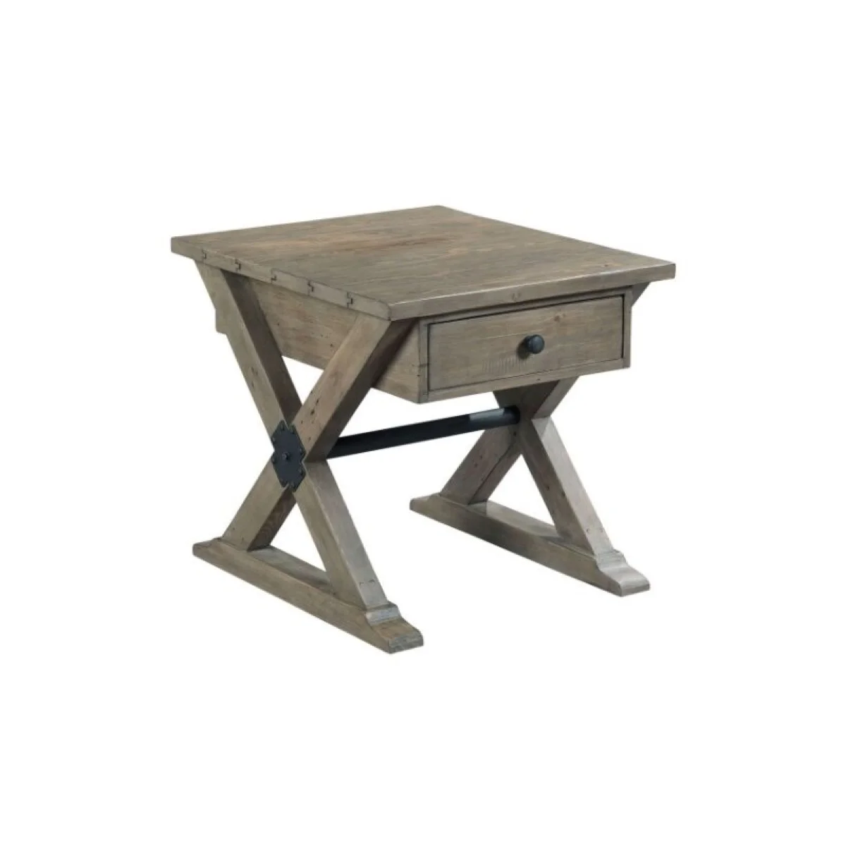 Reclamation Place Trestle Drawer End Table End tables Brown 4