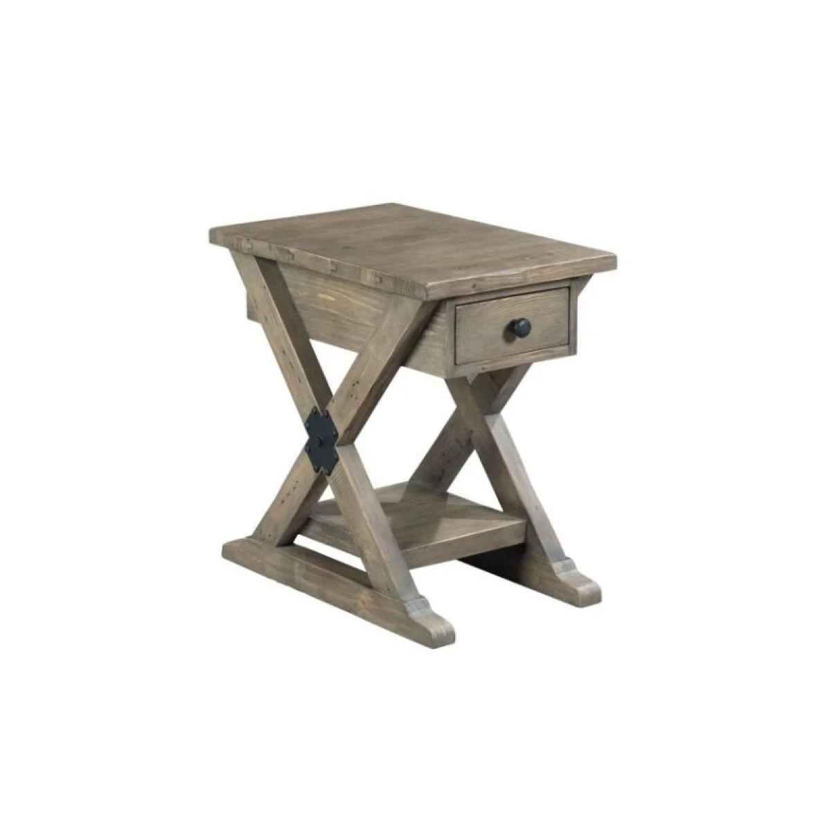 Reclamation Place Trestle Chairside Table Chairside Tables Brown 4