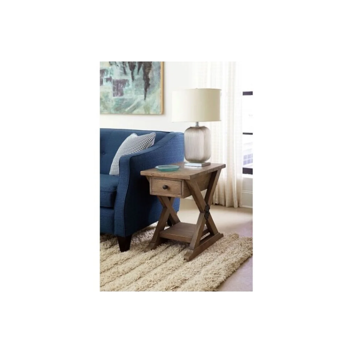 Reclamation Place Trestle Chairside Table Chairside Tables Brown 6