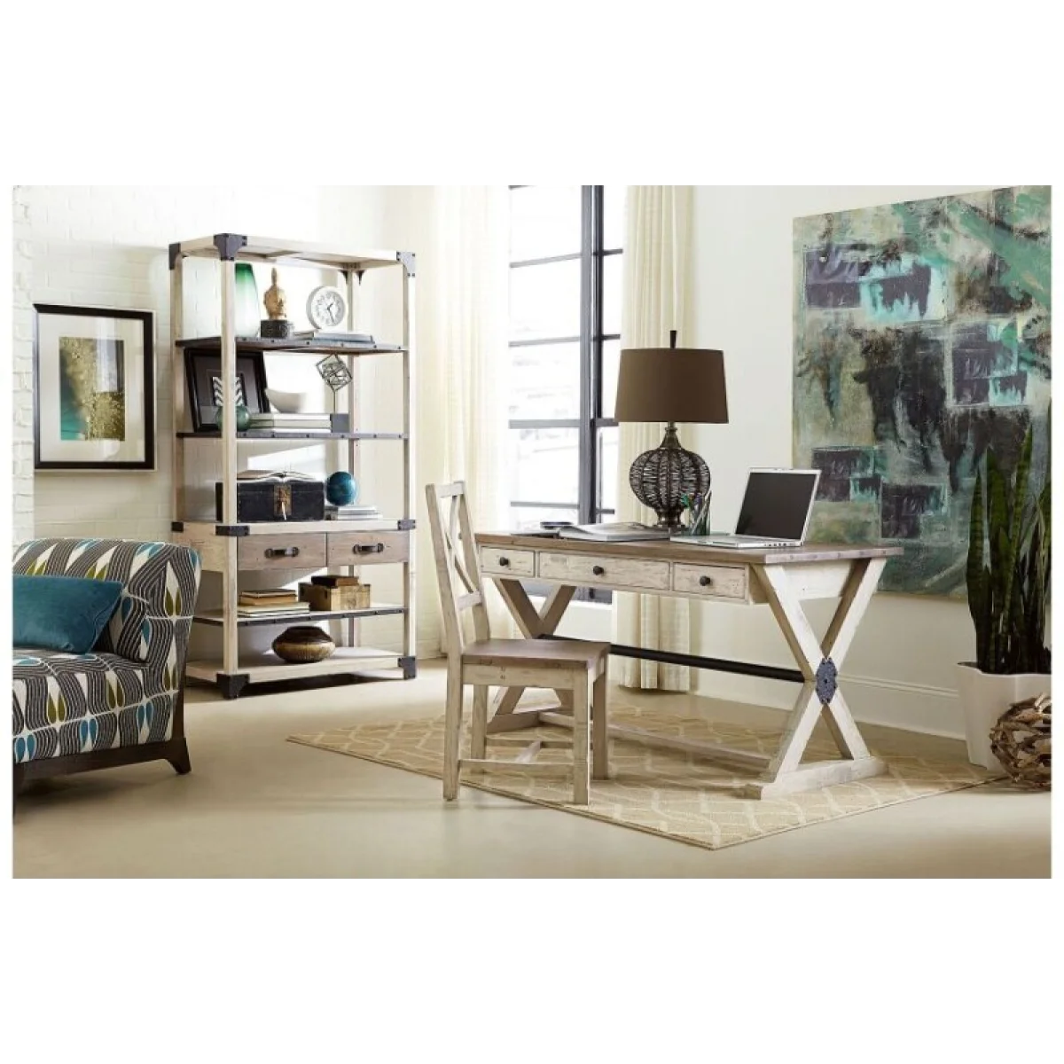 Reclamation Place Trestle Desk Desks Cream 6