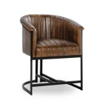 Seville Leather Dining Chair Chairs & Benches Brown 14