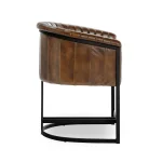 Seville Leather Dining Chair Chairs & Benches Brown 17