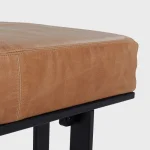 Calvin Leather Rectangle Stool Ottomans & Poufs Brown 15