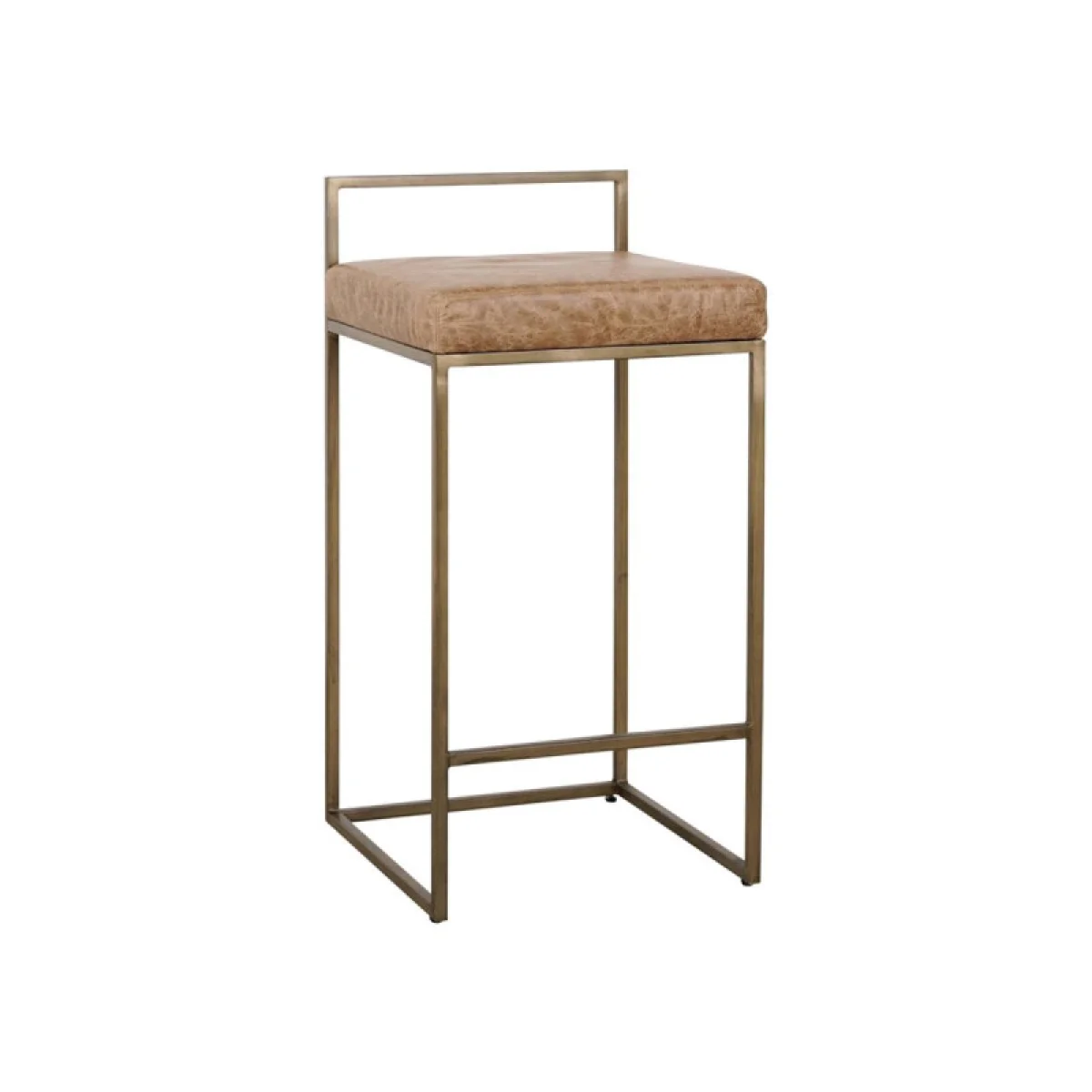 Belfort Leather Counter Stool – Chestnut Brown Barstools Barstools 4