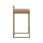 Belfort Leather Counter Stool – Chestnut Brown Barstools Barstools 12