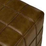 Carlo Leather Square Ottoman Ottomans & Poufs Antique Brown 17