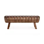 Florian Leather Bench Chairs & Benches Antique Brown 13