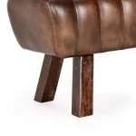 Florian Leather Bench Chairs & Benches Antique Brown 16
