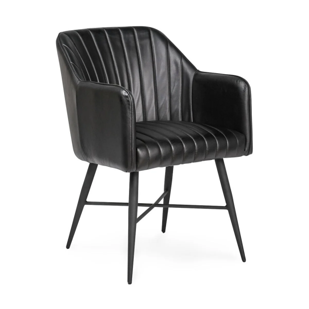 Leon Leather Dining Chair Chairs & Benches black 4