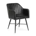 Leon Leather Dining Chair Chairs & Benches black 13