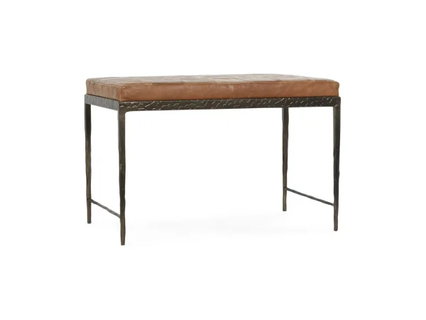 Malo Leather Bench – Chestnut Chairs & Benches Brown
