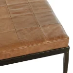 Malo Leather Bench – Chestnut Chairs & Benches Brown 17