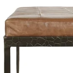 Malo Leather Bench – Chestnut Chairs & Benches Brown 18