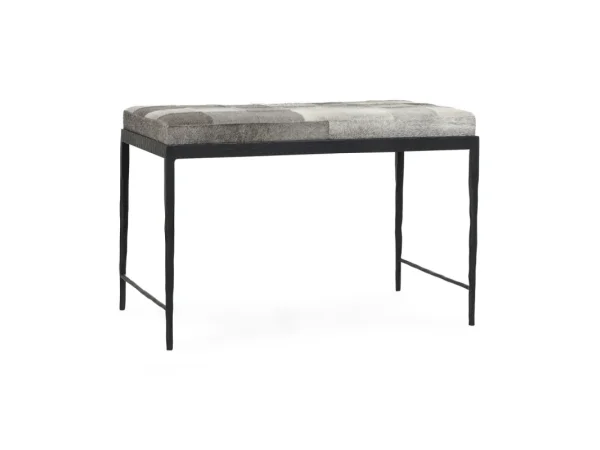 Achen Hide Bench – Sparrow Gray Chairs & Benches black