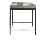 Achen Hide Bench – Sparrow Gray Chairs & Benches black 15