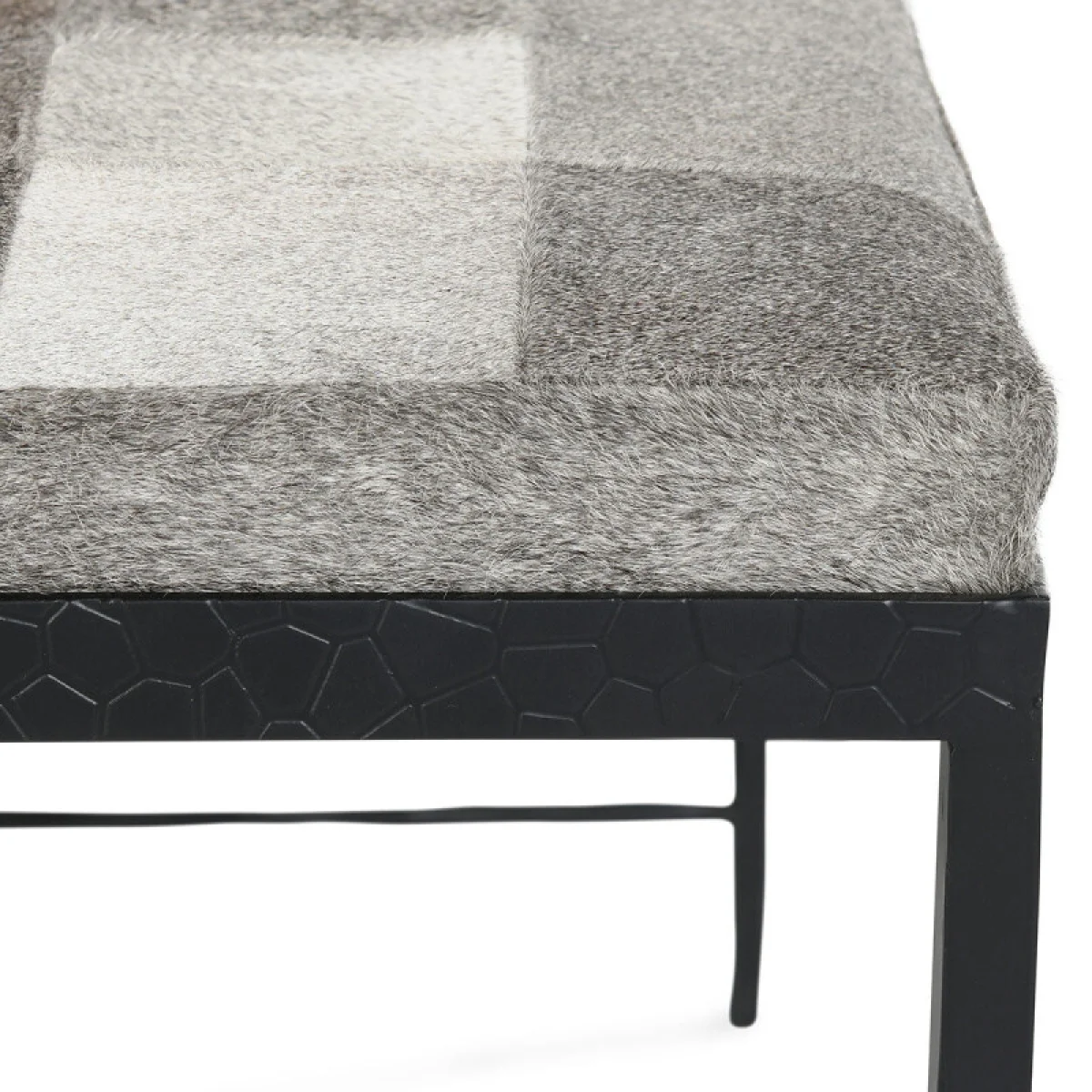 Achen Hide Bench – Sparrow Gray Chairs & Benches black 9