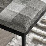 Achen Hide Bench – Sparrow Gray Chairs & Benches black 18
