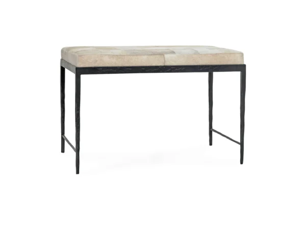 Achen Hide Bench – Ivory Chairs & Benches Chairs & Benches