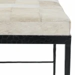 Achen Hide Bench – Ivory Chairs & Benches Chairs & Benches 16