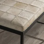 Achen Hide Bench – Ivory Chairs & Benches Chairs & Benches 18