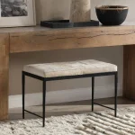 Achen Hide Bench – Ivory Chairs & Benches Chairs & Benches 19
