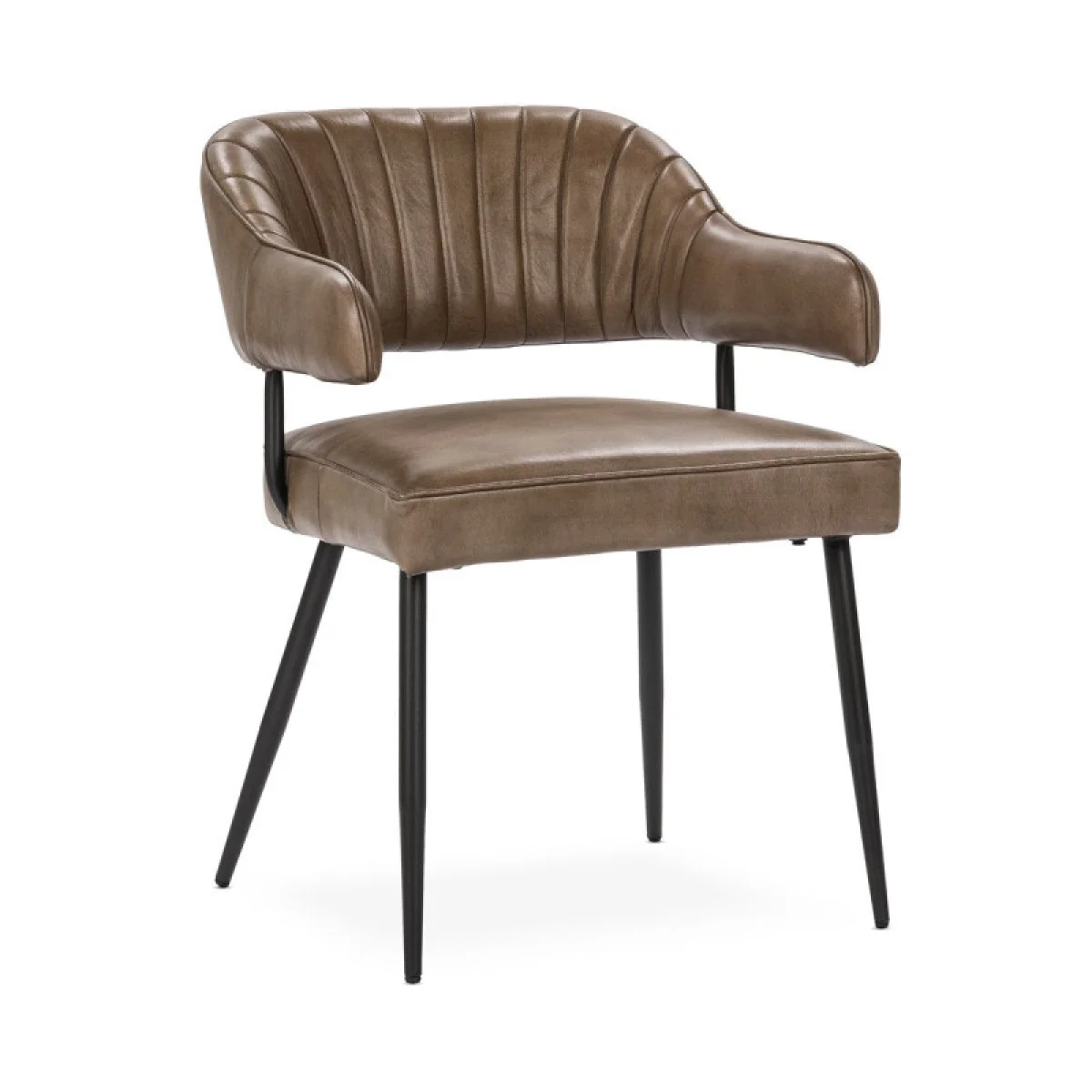 Ashford Leather Dining Chair Chairs & Benches Brown 4