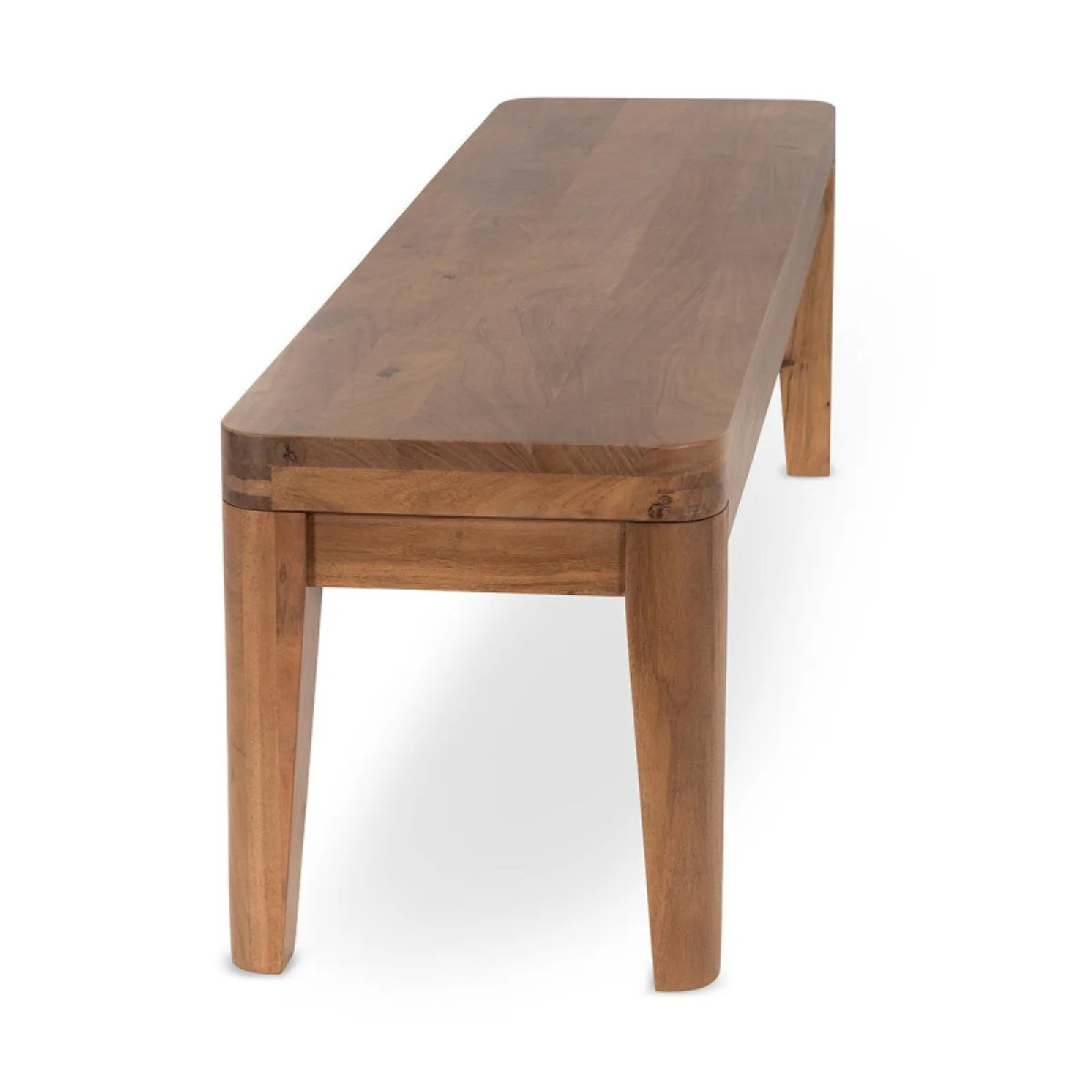 Arno Solid Wood Bench Chairs & Benches Amber Brown 7