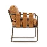 Strapling Leather Dining Chair Chairs & Benches Brown 16