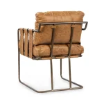 Strapling Leather Dining Chair Chairs & Benches Brown 17