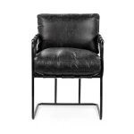 Strapling Leather Dining Chair – Black Chairs & Benches black 15