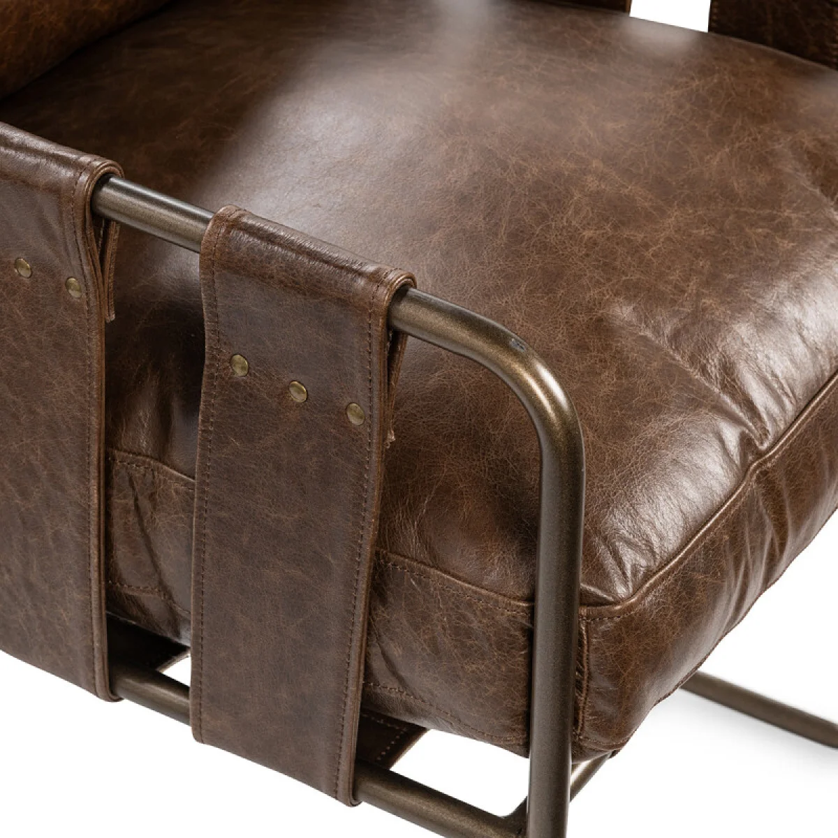 Strapling Leather Dining Chair – Cocoa Brown Chairs & Benches Brown 11