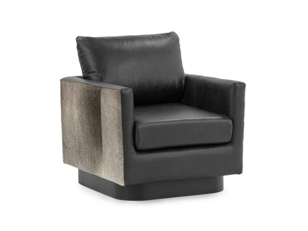 Lathe Hide Accent Chair – Rustic Shadow Chairs black