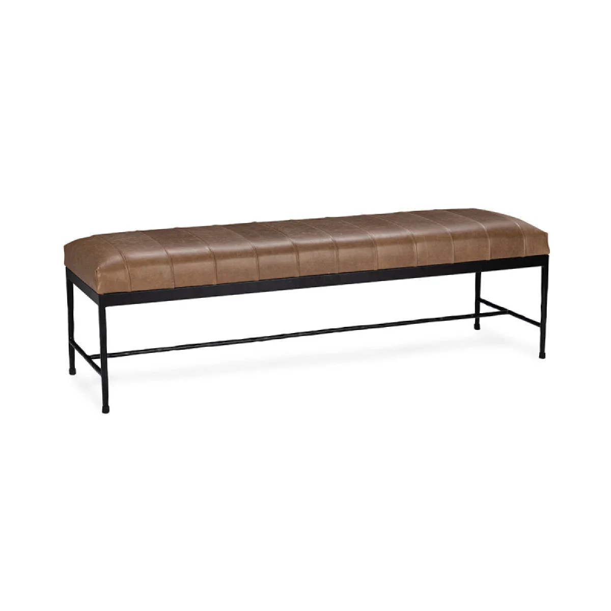 Madeleine Leather Bench Chairs & Benches Brown 4