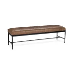 Madeleine Leather Bench Chairs & Benches Brown 12