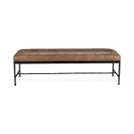 Madeleine Leather Bench Chairs & Benches Brown 14