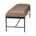Madeleine Leather Bench Chairs & Benches Brown 15