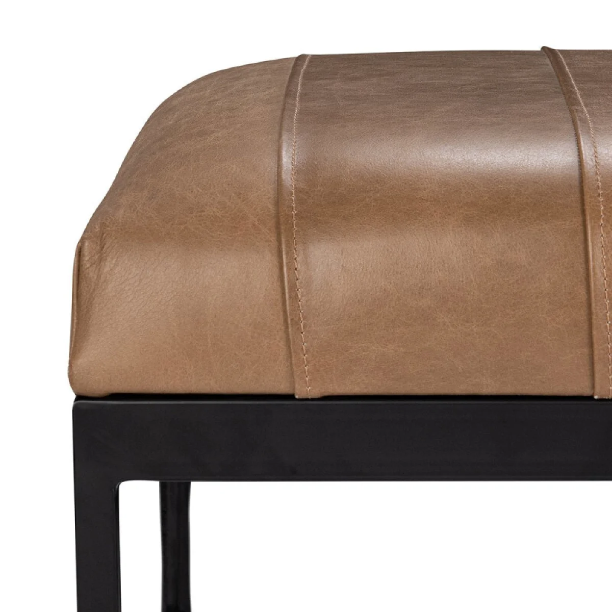 Madeleine Leather Bench Chairs & Benches Brown 8