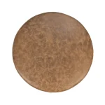 Millo Leather Round Ottoman Ottomans & Poufs Brown 14